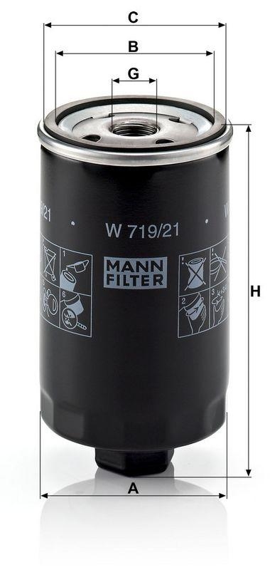 MANN-FILTER W 719/21 &Ouml;lfilter f&uuml;r VW