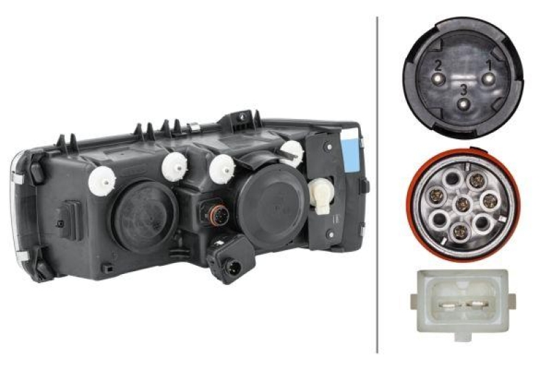 HELLA 1LJ 247 046-401 Heckscheinwerfer rechts Halogen DAF