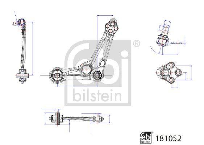FEBI BILSTEIN 181052 Querlenker mit Lagern und Gelenk f&uuml;r Renault