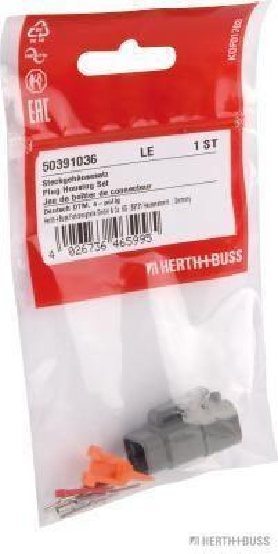 HERTH+BUSS 50391036 Steckgeh&auml;usesatz Deutsch DTM, 4-polig