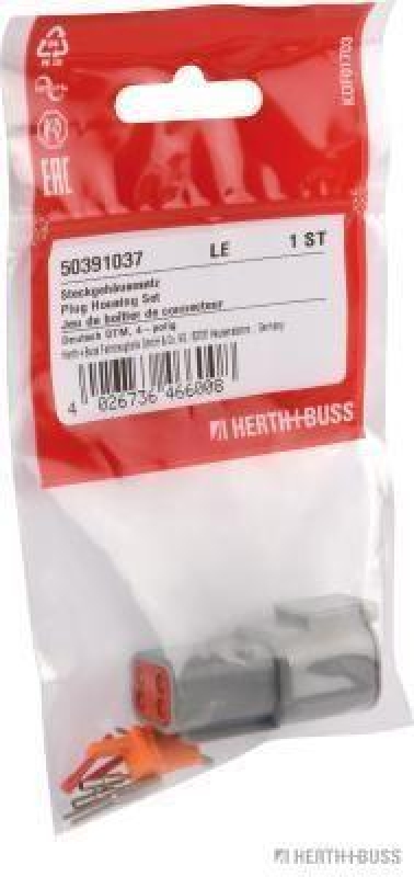 HERTH+BUSS 50391037 Steckgeh&auml;usesatz Deutsch DTM, 4-polig