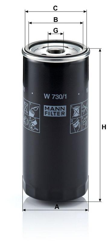 MANN-FILTER W 730/1 &Ouml;lfilter f&uuml;r VW