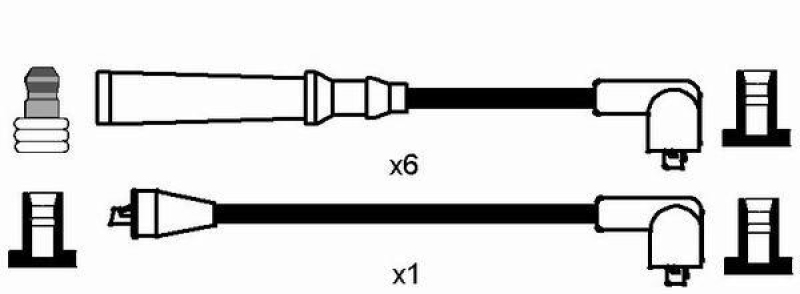 NGK 5401 Z&uuml;ndleitungssatz RC-RV1204 |Z&uuml;ndkabel