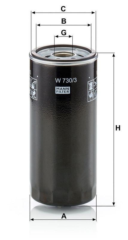 MANN-FILTER W730/3 &Ouml;lfilter