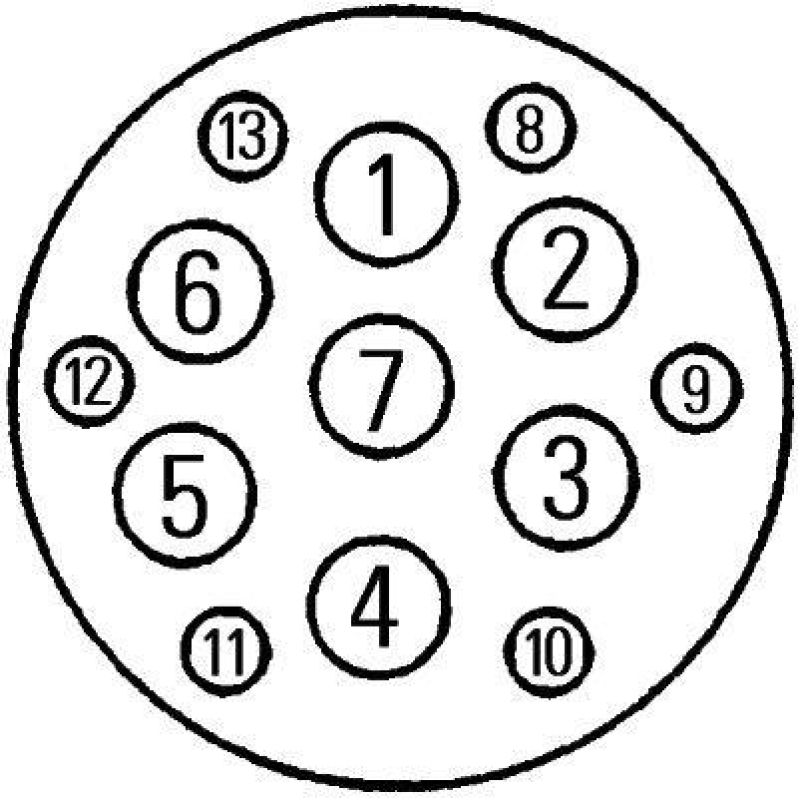 HELLA 8JB 005 949-031 Steckdose, 13 polig DIN/ISO 1724