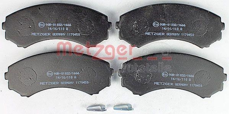 METZGER 1170450 Bremsbelagsatz, Scheibenbremse WVA 23 488