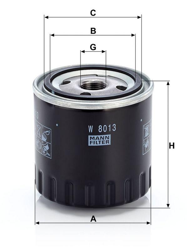 MANN-FILTER W 8013 &Ouml;lfilter f&uuml;r Renault