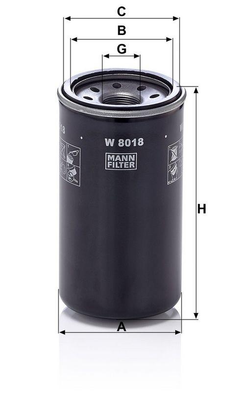 MANN-FILTER W 8018 &Ouml;lfilter f&uuml;r Isuzu