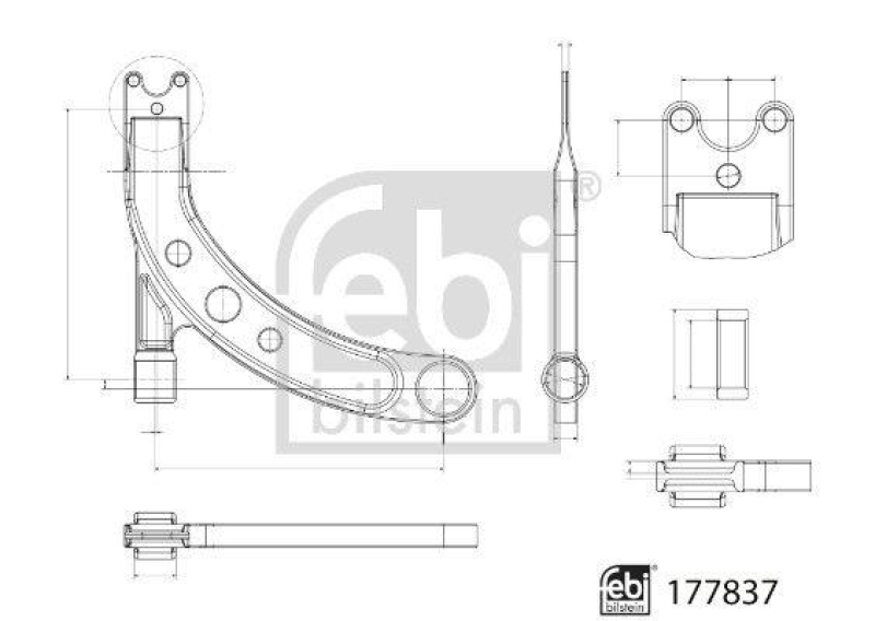 FEBI BILSTEIN 177837 Querlenker mit Lager und Gelenk für Fiat