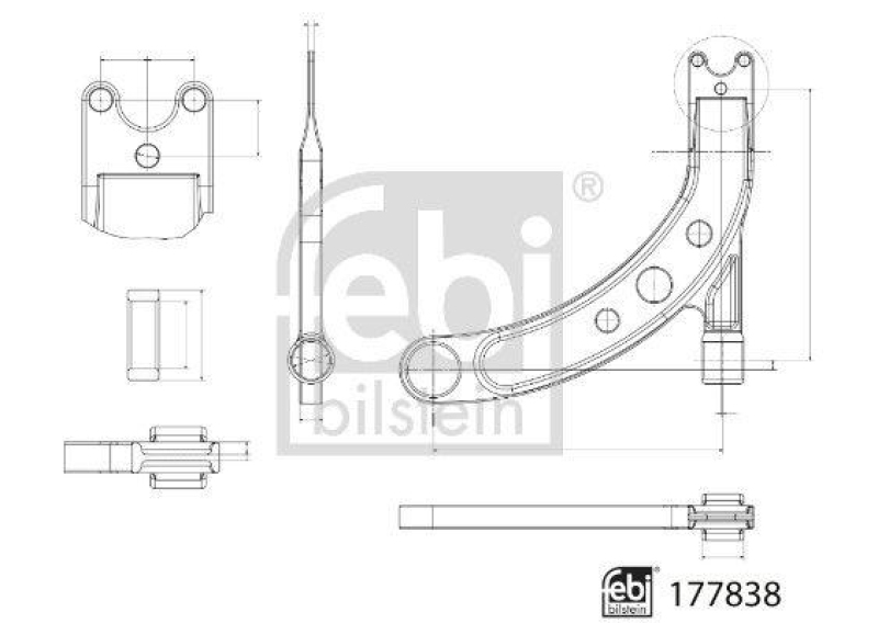 FEBI BILSTEIN 177838 Querlenker mit Lager und Gelenk f&uuml;r Fiat