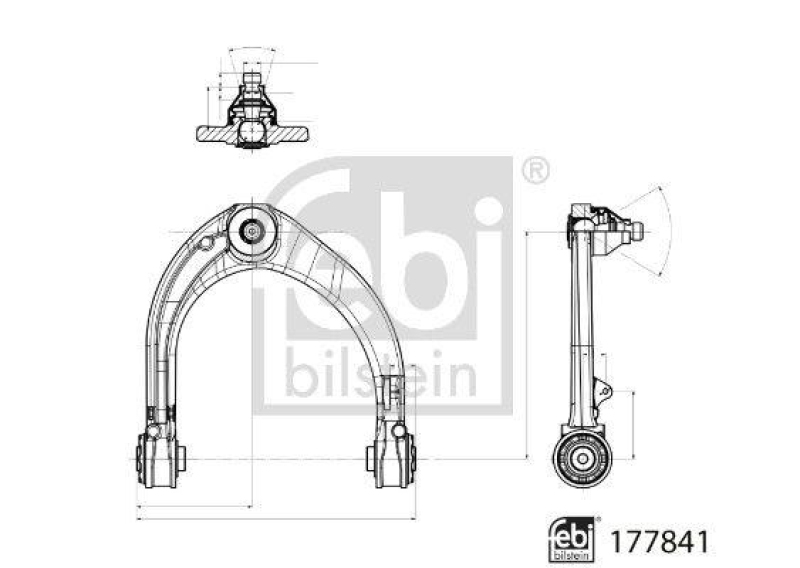 FEBI BILSTEIN 177841 Querlenker mit Lagern und Gelenk f&uuml;r Land Rover