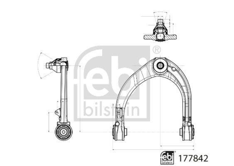 FEBI BILSTEIN 177842 Querlenker mit Lagern und Gelenk f&uuml;r Land Rover