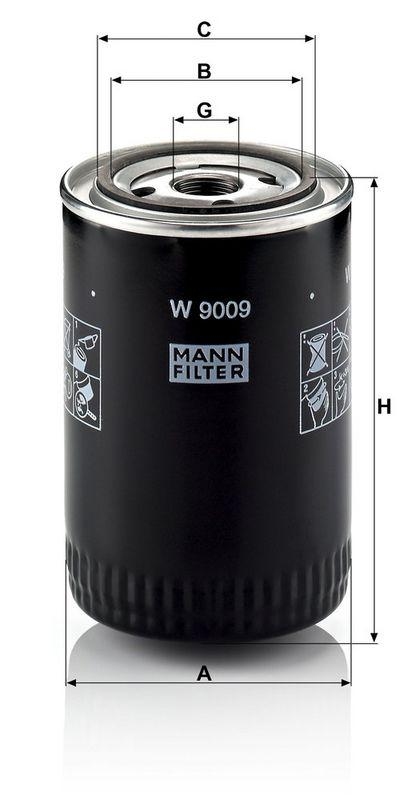MANN-FILTER W 9009 &Ouml;lfilter f&uuml;r Fiat Gruppe