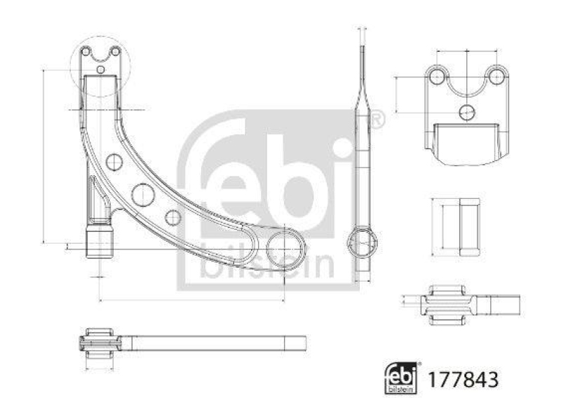 FEBI BILSTEIN 177843 Querlenker mit Lagern und Gelenk f&uuml;r HYUNDAI