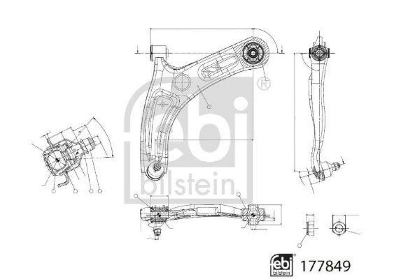 FEBI BILSTEIN 177849 Querlenker mit Lagern, Gelenk und Sicherungsmutter f&uuml;r HYUNDAI