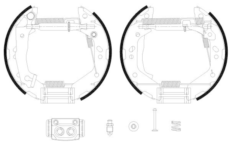 HELLA 8DB 355 038-161 Bremsbackensatz