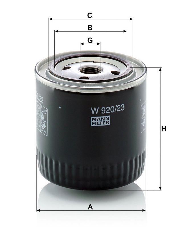 MANN-FILTER W 920/23 &Ouml;lfilter f&uuml;r Case New Holland