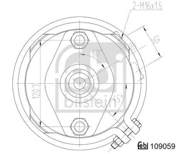 FEBI BILSTEIN 109059 Doppelmembranzylinder mit Anbaumaterial