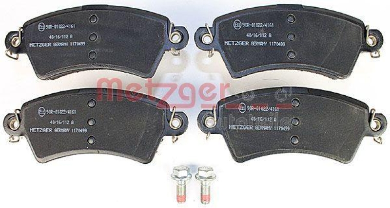 METZGER 1170499 Bremsbelagsatz, Scheibenbremse WVA 23 396