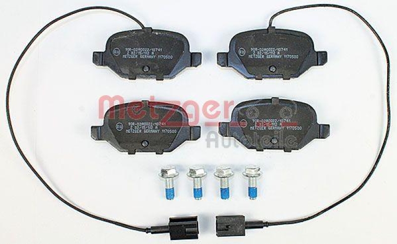 METZGER 1170500 Bremsbelagsatz, Scheibenbremse WVA 23 601