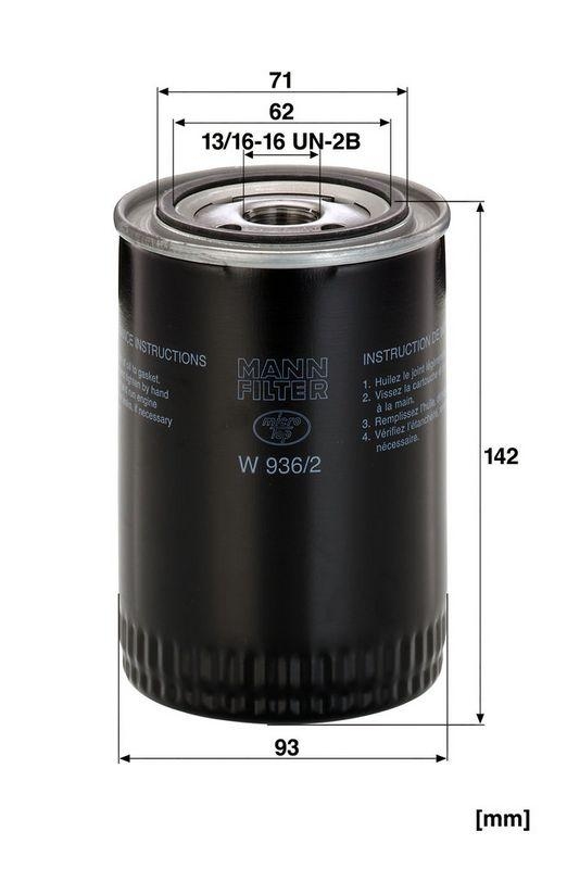MANN-FILTER W 936/2 &Ouml;lfilter