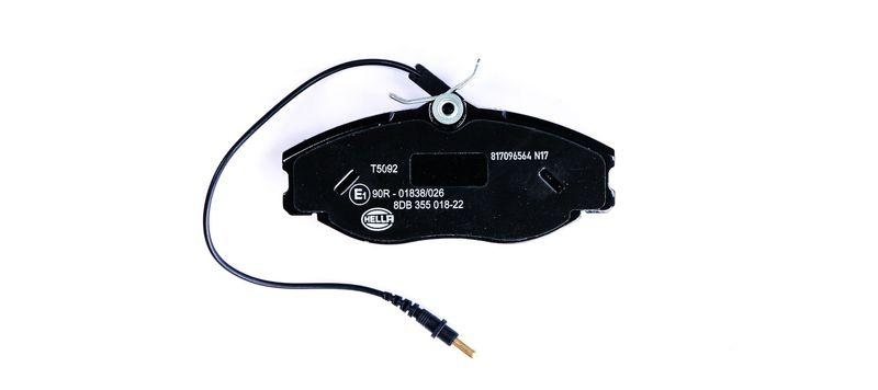 HELLA 8DB 355 018-221 Bremsbelagsatz, Scheibenbremsbelag f&uuml;r P.S.A