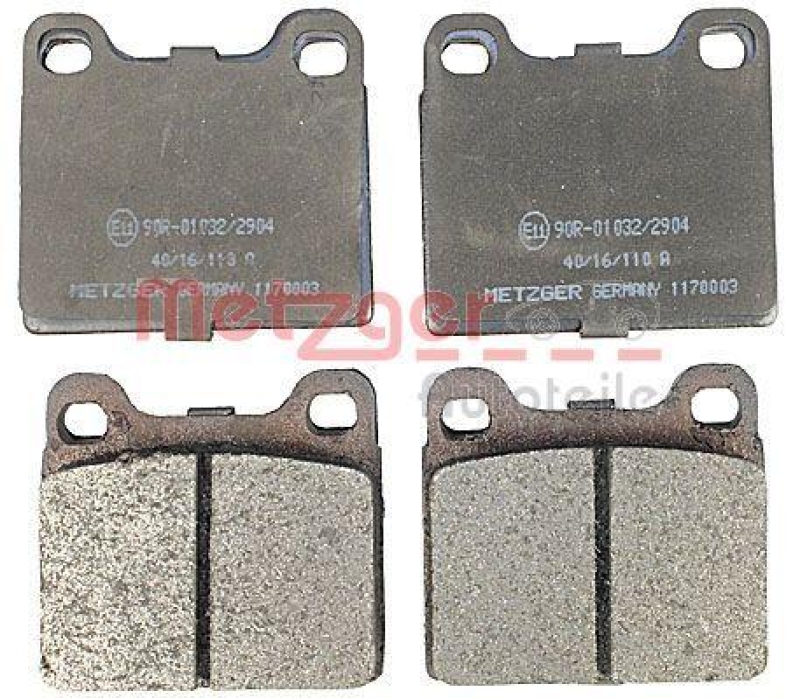 METZGER 1170003 Bremsbelagsatz, Scheibenbremse WVA 20 034