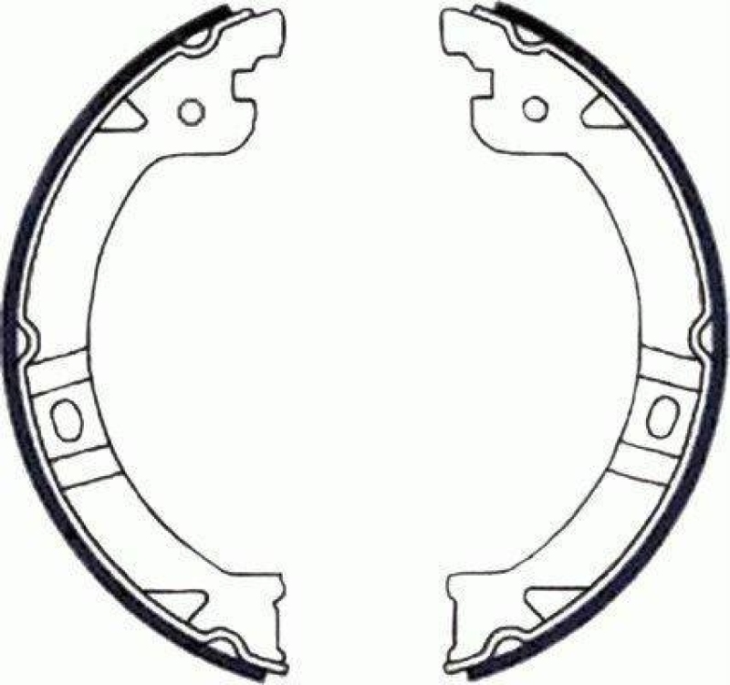 HELLA 8DA 355 050-111 Bremsbackensatz für CHRYSLER