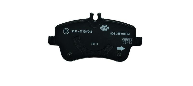 HELLA 8DB 355 018-331 Bremsbelagsatz, Scheibenbremsbelag f&uuml;r MB