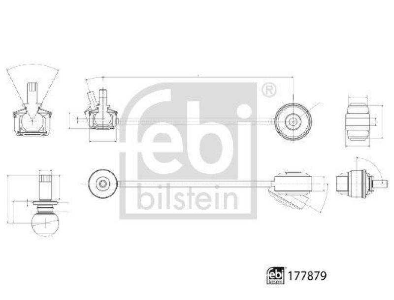 FEBI BILSTEIN 177879 Verbindungsstange mit Kronenmutter und Splint für KIA