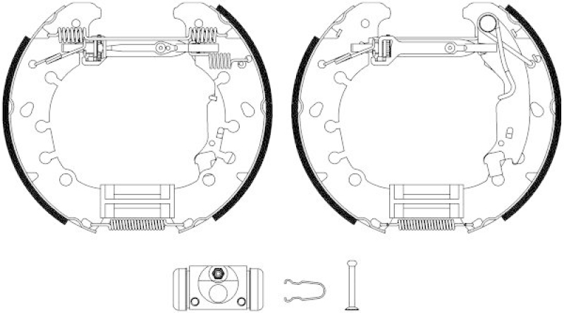 HELLA 8DB 355 022-971 Bremsbackensatz f&uuml;r FIAT/P.S.A
