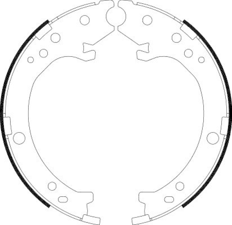 HELLA 8DA 355 050-171 Bremsbackensatz für HONDA