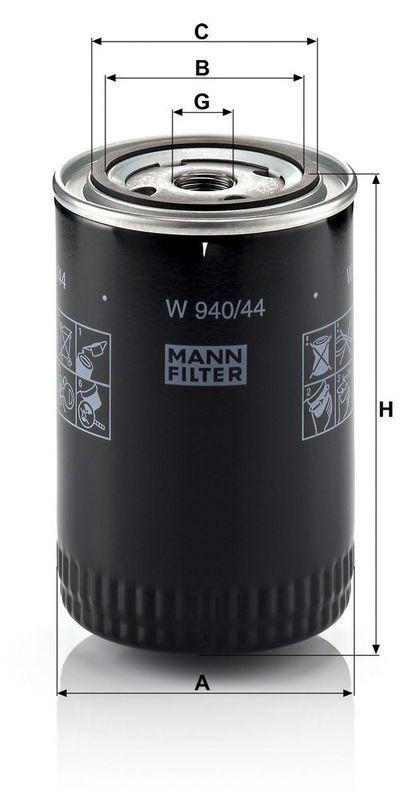 MANN-FILTER W 940/44 &Ouml;lfilter f&uuml;r VW