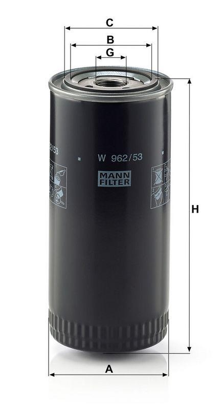 MANN-FILTER W 962/53 &Ouml;lfilter f&uuml;r Volvo