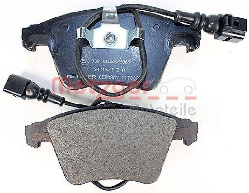 METZGER 1170068 Bremsbelagsatz, Scheibenbremse WVA 23 746