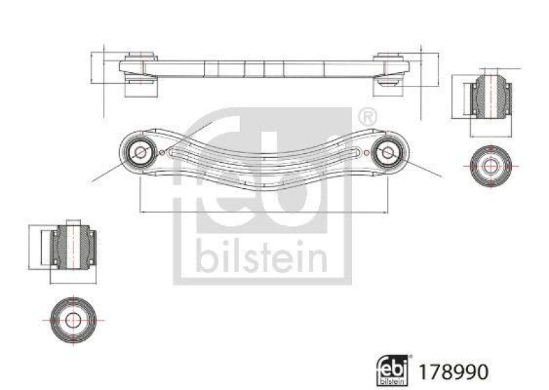FEBI BILSTEIN 178990 Querlenker mit Gummilager f&uuml;r Mercedes-Benz