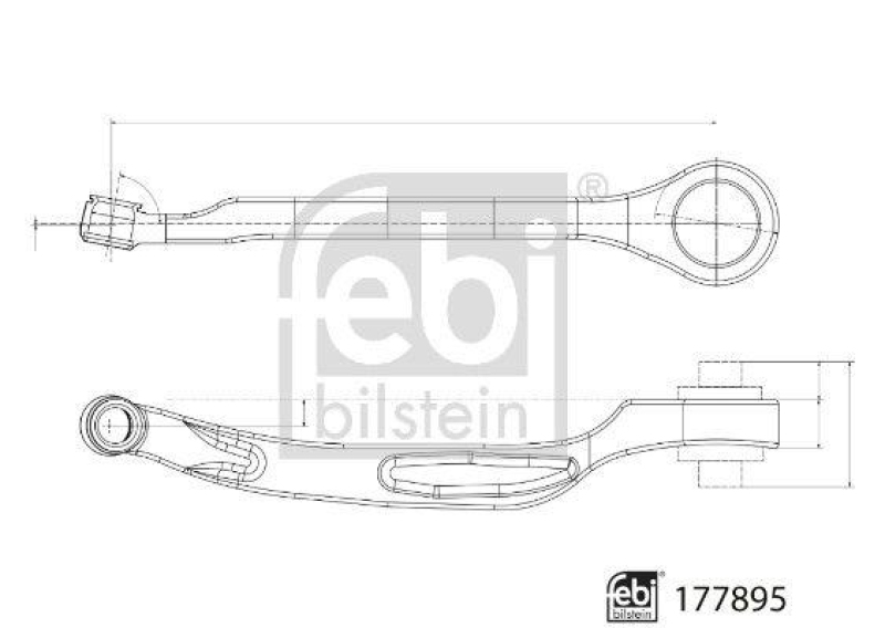FEBI BILSTEIN 177895 Querlenker mit Lager, Gelenk und Sicherungsmutter (Zugstrebe) f&uuml;r Mercedes-Benz