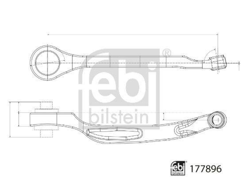 FEBI BILSTEIN 177896 Querlenker mit Lager, Gelenk und Sicherungsmutter (Zugstrebe) f&uuml;r Mercedes-Benz