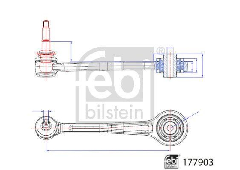 FEBI BILSTEIN 177903 Querlenker mit Lager, Gelenk und Sicherungsmutter f&uuml;r BMW