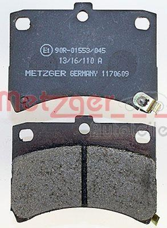 METZGER 1170609 Bremsbelagsatz, Scheibenbremse WVA 23 494