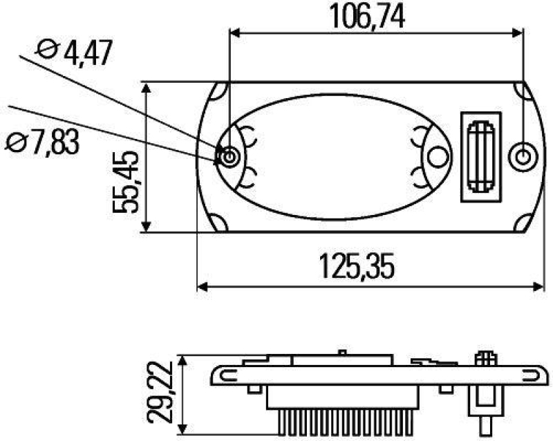 HELLA 2JA 343 570-051 Innenraumleuchte Mini OvalLED LED