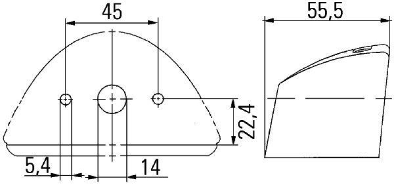 HELLA 2KA 007 929-001 Kennzeichenleuchte Halogen