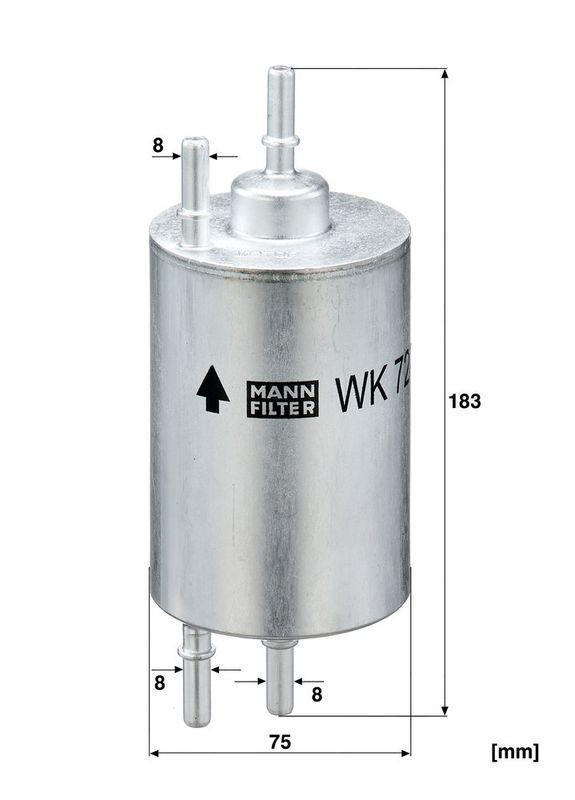 MANN-FILTER WK 720/6 Kraftstoffilter f&uuml;r VW