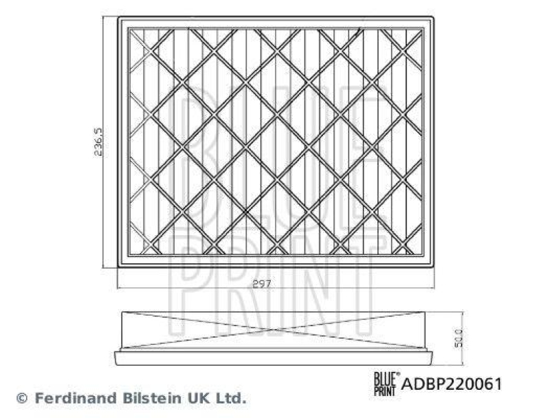 BLUE PRINT ADBP220061 Luftfilter f&uuml;r Ford Pkw