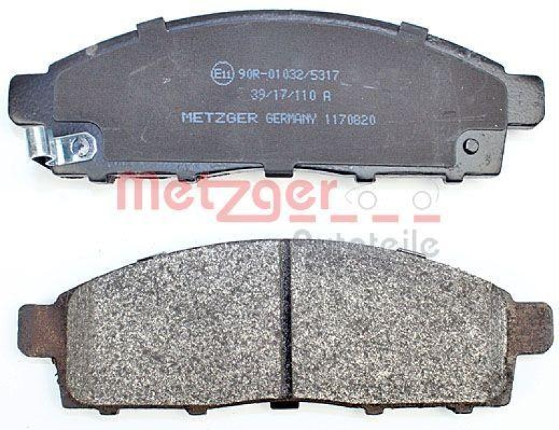 METZGER 1170820 Bremsbelagsatz, Scheibenbremse WVA 24 529/530