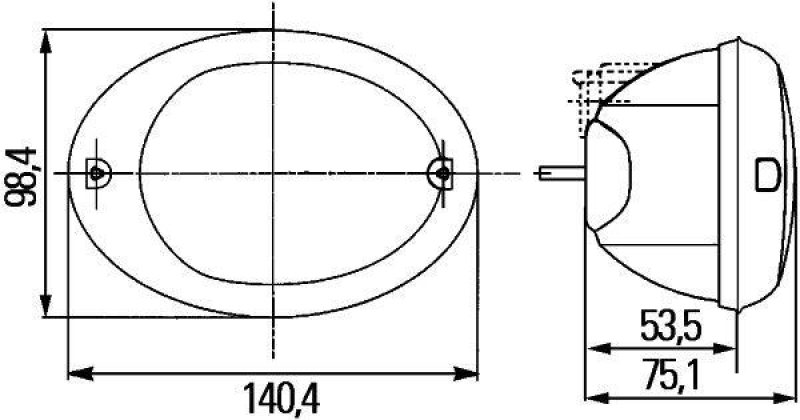 HELLA 2NE 343 130-031 Nebelschlussleuchte Agroluna Halogen