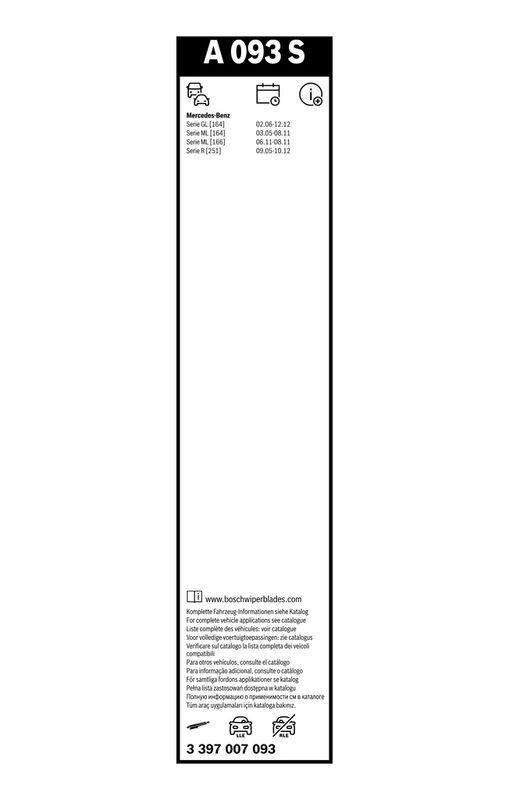 B-Ware BOSCH 3 397 007 093 Wischblatt A093S Aerotwin Scheibenwischer 700/530 mm