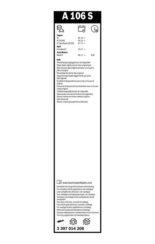 B-Ware BOSCH 3 397 014 208 Wischblatt A106S Aerotwin Scheibenwischer 700/425 mm