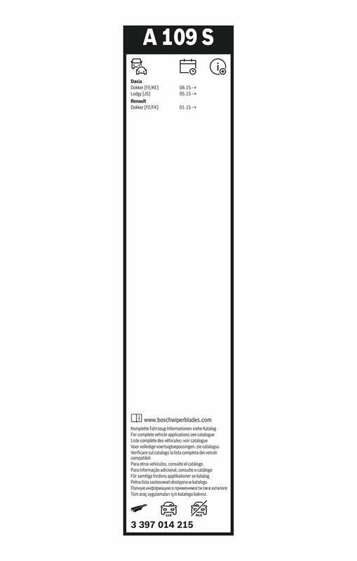 B-Ware BOSCH 3 397 014 215 Wischblatt A109S Aerotwin Scheibenwischer 550/400 mm