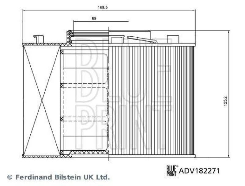 BLUE PRINT ADV182271 Luftfilter f&uuml;r VW-Audi